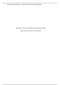 NUR 514 Topic 8 Assignment Benchmark , Electronic Health Record Implementation Paper