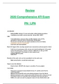 Review 2020 Comprehensive ATI Exam