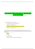 ECO 365T MIDTERM QUIZ – QUESTION AND ANSWERS {100%}