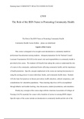 C-919 The Role of the BSN Nurse in Promoting Community Health
