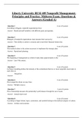   Liberty University BUSI 409 Nonprofit Management: Principles and Practice: Midterm Exam. Questions & Answers (Graded A)