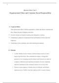 C-717_Task_1 Business Ethics Task 1: Organizational Ethics and Corporate Social Responsibility
