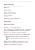 Samenvatting Psychologie&comma; een inleiding H1&sol;14 &plus; begrippenlijst
