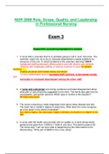 Rasmussen College: NRSNG NUR2868 Role and Scope Exam 3 2020I GOT A of 94% (everything highlighted is the answer).