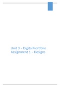 Unit 3 - Digital Portfolio Assignment 1 distinction example (BTEC Level 2 ICT)