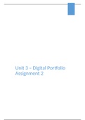 Unit 3 - Digital Portfolio Assignment 2 distinction example (BTEC Level 2 ICT)