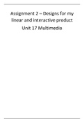 Unit 17 - Multimedia Product Assignment 2 distinction example (BTEC Level 2 ICT)