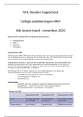 College aantekeningen HRM Stenden alle lessen 2020