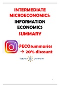 Intermediate microeconomics: information economics- Summary - Tilburg university - Economics
