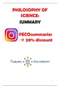 Philosophy of science - Summary - Tilburg university - Economics