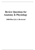 BIOL 700: 3600-Plus Review Questions for Anatomy & Physiology: California State University, San Bernardino