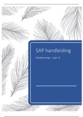 SAP handleiding met alle stappen gedetailleerd uitgewerkt