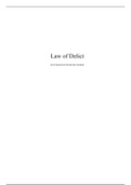 LAW OF DELICT / LAW OF DELICT-LEV3701: University of South Africa(Download to Prepare Best)