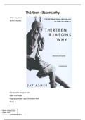 Boekverslag Engels Thirteen Reasons Why
