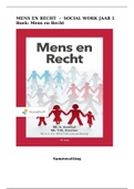 Samenvatting  Mens en Recht - jaar 1 social work -  10e editie 