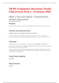 NR 601 Week 1 Discussion Board – Comprehensive Geriatric Assessment (All Domains)LATEST UPDATE
