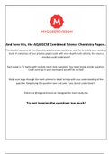 New Grade 9-1 AQA GCSE Combined Science Chemistry: 4 Exam Style Practice Papers Mark Scheme Included
