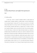 C-361Task-2: Evidence Based Practice and Applied Nursing Research