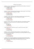 NR 341 Respiratory Practice Questions & Answers