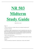 NR 503 / NR 503 Midterm Study Guide Completed 2020/2021