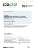  Impacts of Social and Economic Factors on the Transmission of Coronavirus Disease 2019 (COVID-19) in China