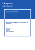 A Literature Review of the Economics of COVID-19
