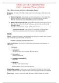 Summary GEOG 227: Our Vulnerable Planet The Great Acceleration|GEOG227-Exam 1 material.LATEST UPDATEE