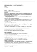 Lecture Notes Psychopathology from a Lifespan Perspective 