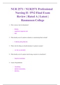 NUR 2571 / NUR2571 Professional Nursing II / PN2 Final Exam Review | Rated A | Latest | Rasmussen College