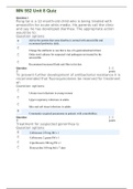 Exam (elaborations) MN 552 Unit 8 Quiz (part 1&2) 