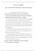 C121-T3-Survey of U&period;S&period; History Task 3&colon; Reconstruction and the Age of American Imperialism  Task 3&colon; Reconstruction and the Age of American Imperialism A&period; Discuss three major changes in race relations &lpar;i&period;e&period;&comma; laws&comma; amendments&comma; labor arrangements&comma; working con