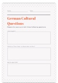 German Culture Questions