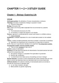 Fundamentals of Honors Biology:Chapters 1-3