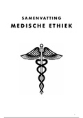 Samenvatting - Medische ethiek