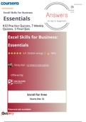 Excel Skills for Business: Essentials - Coursera All Quiz  Answer ( With Explanations)
