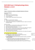 NUR 2063 Exam 1 Pathophysiology Notes: Modules 1, 2, & 3  (Complete)