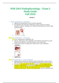 NUR 2063 Pathophysiology - Exam 2- Study Guide (FALL 2020/2021)