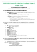 NUR 2063 Essentials of Pathophysiology - Exam 1 Review Sheet 