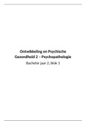 D&H2 - psychopathologie: Uitgebreide aantekeningen hoorcolleges