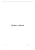Familiesociologie samenvatting 2020-2021