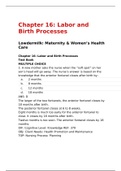 NURS512 Chapter 16: Labor and birth processes (RATED A PLUS)