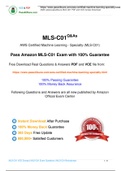  Amazon AWS MLS-C01 Practice Test, MLS-C01 Exam Dumps 2020 Update