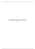 Samenvatting Psychodynamische Therapieën (2020)