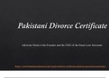 An Overview on Divorce Certificate in Pakistan in 2020 - Advocate Nazia