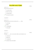Psyc304 week 5 Quiz with correct Answers 2019/2020