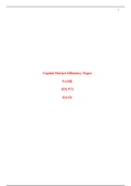 FIN 571 WEEK 5 INDIVIDUAL ASSIGNMENT, CAPITAL MARKET EFFICIENCY PAPER