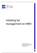 Samenvatting: Inleiding tot management & HRM 