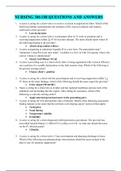 Nursing 306 OB Study Guide Latest & Complete