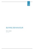 Samenvatting buying behavior / koopgedrag 2020-2021