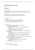 Bundel van samenvattingen van hoorcolleges en literatuur ICW deeltentamen 1 en 2
